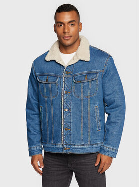 Lee Lee Kurtka jeansowa Sherpa L87AMWFW 112321554 Niebieski Regular Fit