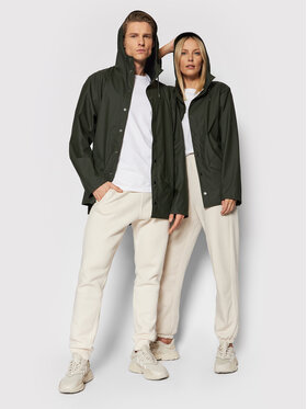 Rains Rains Neperšlampanti striukė Unisex 12010 Žalia Regular Fit