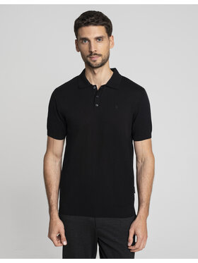 Borgio Borgio Polo colliano_c Czarny Classic Fit