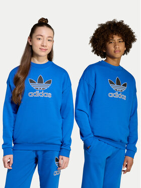 adidas adidas Majica dugih rukava Trefoil JV8570 Plava Loose Fit