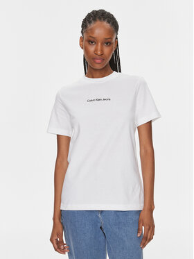 Calvin Klein Jeans Calvin Klein Jeans T-Shirt J20J221065 Λευκό Regular Fit