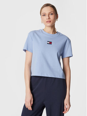 Tommy Jeans Tommy Jeans T-Shirt Center Badge DW0DW10404 Blau Regular Fit