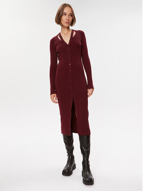 Boss Boss Trikotažinė suknelė Facene 50493826 Raudona Slim Fit