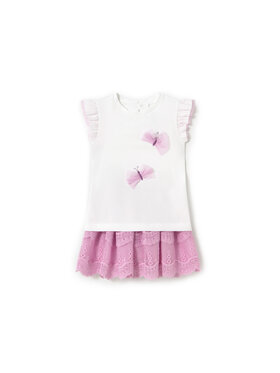 Mayoral Mayoral Set T-Shirt und Rock 1929 Rosa Regular Fit
