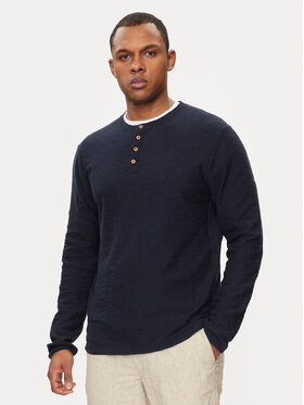 INDICODE INDICODE Sweter Mattiaxa 30-458 Granatowy Regular Fit