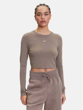 Nike Nike Majica Chill Knit HF5322 Smeđa Regular Fit