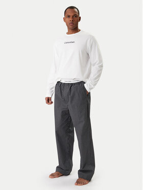 Calvin Klein Calvin Klein Pijama Ls Tee LV00NM2953 Alb Regular Fit