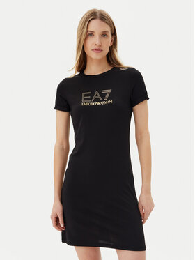 EA7 Emporio Armani EA7 Emporio Armani Rochie de zi 7W000478 AF12500 UC001 Negru Regular Fit