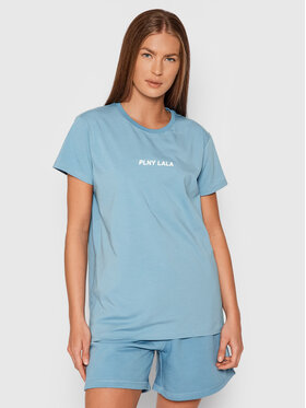 PLNY LALA PLNY LALA T-shirt Classic PL-KO-CL-00243 Plava Regular Fit