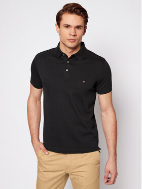 Tommy Hilfiger Tommy Hilfiger Polo marškinėliai 1985 MW0MW17771 Juoda Slim Fit