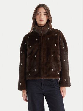 ViCOLO ViCOLO Шуба TF0047 Коричневий Regular Fit