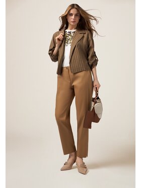 Oltre Oltre Pantaloni di tessuto P066R008590N012 Marrone Regular Fit