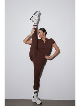 Estro Estro Jumpsuit ER00119503 Marrone scuro Slim Fit