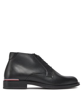Tommy Hilfiger Tommy Hilfiger Trzewiki Core Rwb Hilfiger Lth L Boot FM0FM04804 Czarny