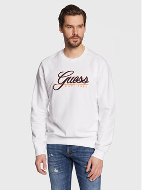 Guess Guess Bluza Beau M3GQ08 KBK32 Biały Slim Fit