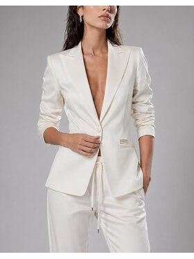 PHILIPP PLEIN PHILIPP PLEIN Marynarka 31567 Biały Loose Fit