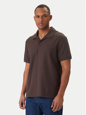 Calvin Klein Jeans Calvin Klein Jeans Polokošile Easy Micro Waffle LV04RF205G Hnědá Regular Fit
