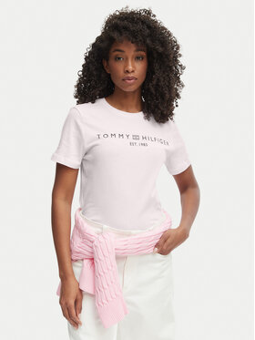 Tommy Hilfiger Tommy Hilfiger Marškinėliai WW0WW40276 Rožinė Regular Fit