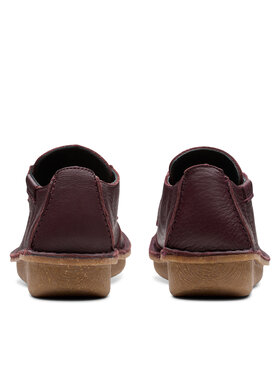 Clarks Nizki čevlji Funny Dream 26179094 Bordo Rdeča