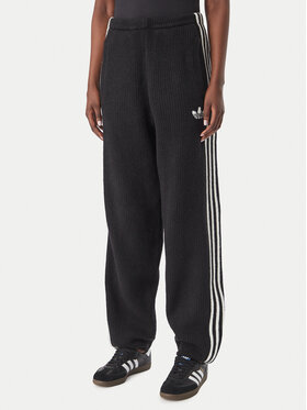 adidas adidas Pantaloni da tuta Adiluna Season 2 X Jennie Knitted Loose Joggers LD8918 Nero Relaxed Fit