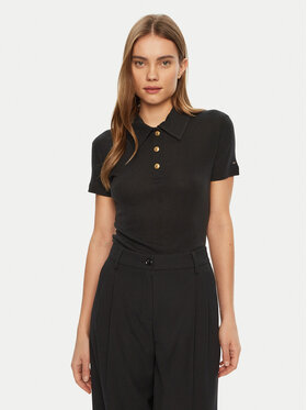 Tommy Hilfiger Tommy Hilfiger Поло WW0WW44446 Чорний Slim Fit