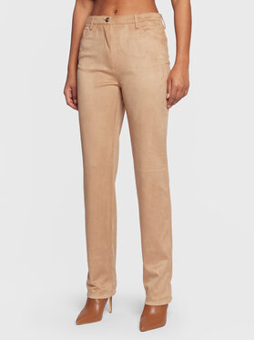 Guess Guess Spodnie materiałowe Kelly W3RA0M WE0L0 Beżowy Straight Fit