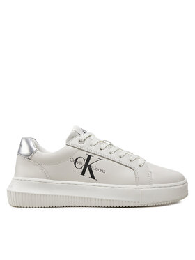 Calvin Klein Jeans Calvin Klein Jeans Sneakersy Chunky Cupsole Laceup Lth Ml Mtl YW0YW01476 Biały