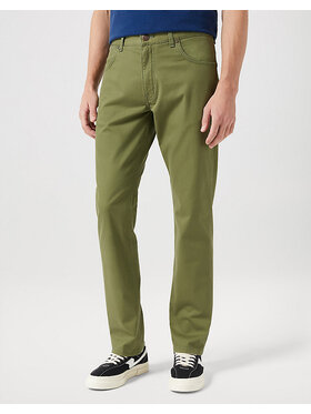 Wrangler Wrangler Spodnie materiałowe GREENSBORO Zielony Straight Fit