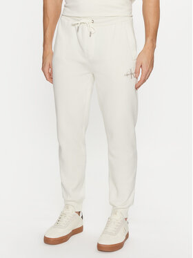 Calvin Klein Jeans Calvin Klein Jeans Spodnie dresowe Monologo Hwk Pant J30J325658 Écru Regular Fit