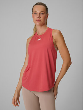 4F 4F Koszulka techniczna BASIC+ Koralowy Regular Fit