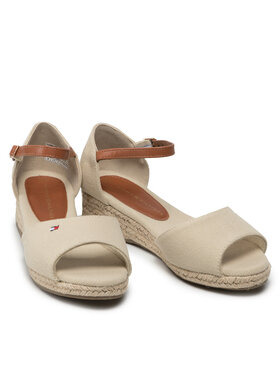 Tommy Hilfiger Espadrile Rope Wedge Sandal T3A7-32185-0048 S Bež