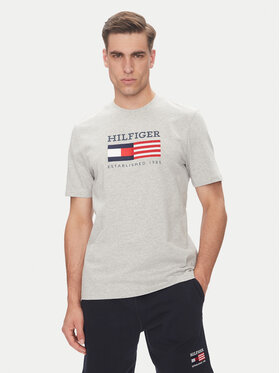 Tommy Hilfiger Tommy Hilfiger T-Shirt American Monotype MW0MW39843 Szary Regular Fit