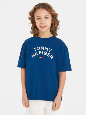 Tommy Hilfiger Tommy Hilfiger T-Shirt KB0KB08548 S Niebieski Regular Fit