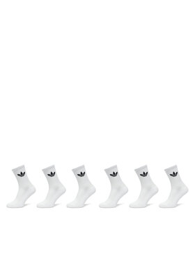 adidas adidas Set di 6 paia di calzini lunghi unisex Trefoil Cushion IJ5619 Bianco