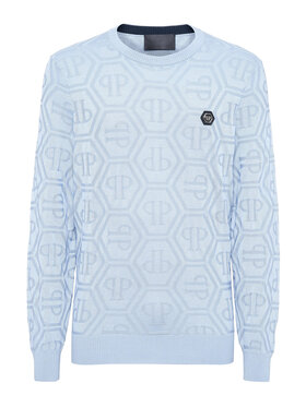 PHILIPP PLEIN PHILIPP PLEIN S dlhými rukávmi 22215 Modrá Regular Fit