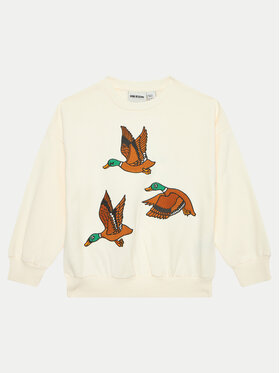 MINI RODINI Mini Rodini Felpa Ducks 2272001311 Écru Regular Fit