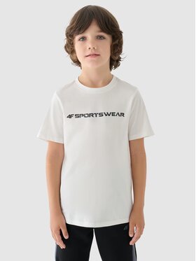 4F 4F T-Shirt 4FJWAW24TTSHM1552-10S Biały Regular Fit