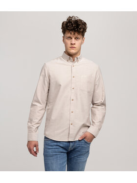 Lee Cooper Lee Cooper Koszula LARS OXFORD Beżowy Regular Fit