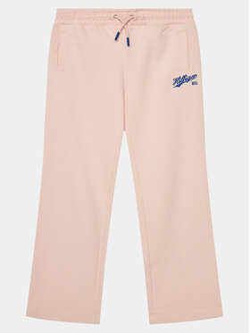 Tommy Hilfiger Tommy Hilfiger Спортивні штани Hilfiger Script Wide Sweatpant KG0KG07751 Рожевий Regular Fit