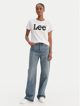 Lee Lee T-krekls Logo Tee L42UER12 112109470 Balts Regular Fit