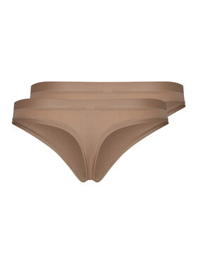 Skiny Skiny Stringi 80077 Brązowy