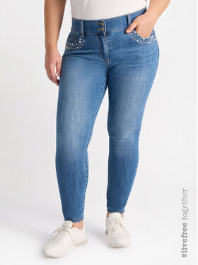 Fiorella Rubino Fiorella Rubino Jeansy P585T004841N024 Niebieski Skin Fit