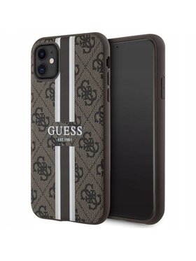 Guess Guess Etui na telefon 4G Printed Stripes Czarny