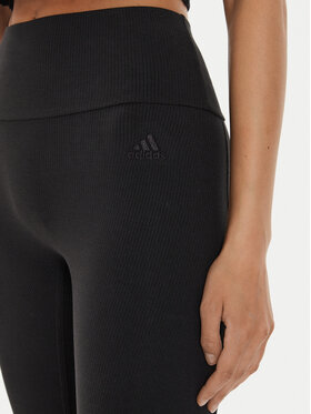 adidas Leggings Lounge Ribbed IP2281 Crna Slim Fit