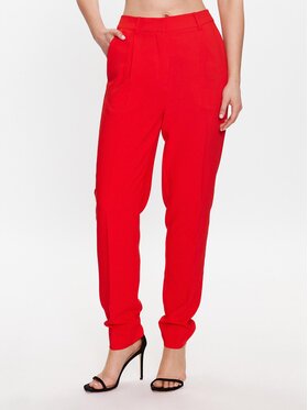 Bruuns Bazaar Bruuns Bazaar Hlače iz tkanine Cindysus BBW2595 Rdeča Slim Fit