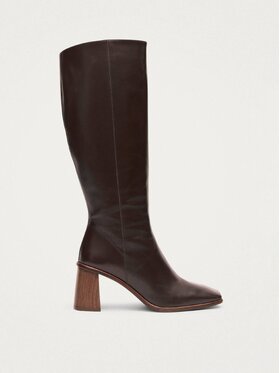 ALOHAS ALOHAS Kozaki East Coffee Brown Leather Boots Brązowy