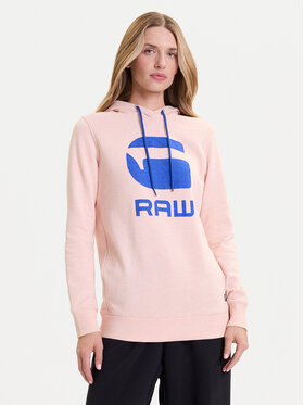 G-Star Raw G-Star Raw Mikina Boyfriend Diamond Line Graphic Hooded D16236-A613-B243 Růžová Loose Fit