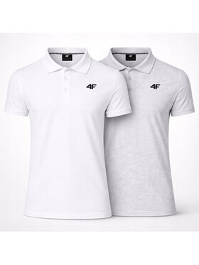 4F 4F Polo Z-0771-2-B Biały Regular Fit