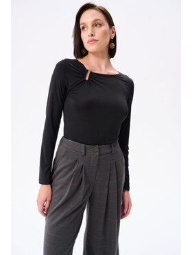 blue shadow blue shadow Bluzka Passi Czarny Regular Fit