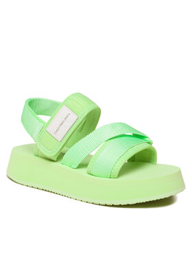 Calvin Klein Jeans Calvin Klein Jeans Sandały Prefresato Sandal Badge YW0YW00967 Zielony